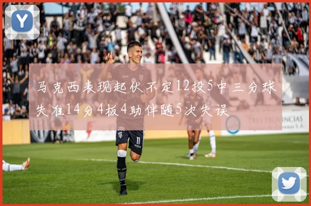 马克西表现起伏不定12投5中三分球失准14分4板4助伴随5次失误